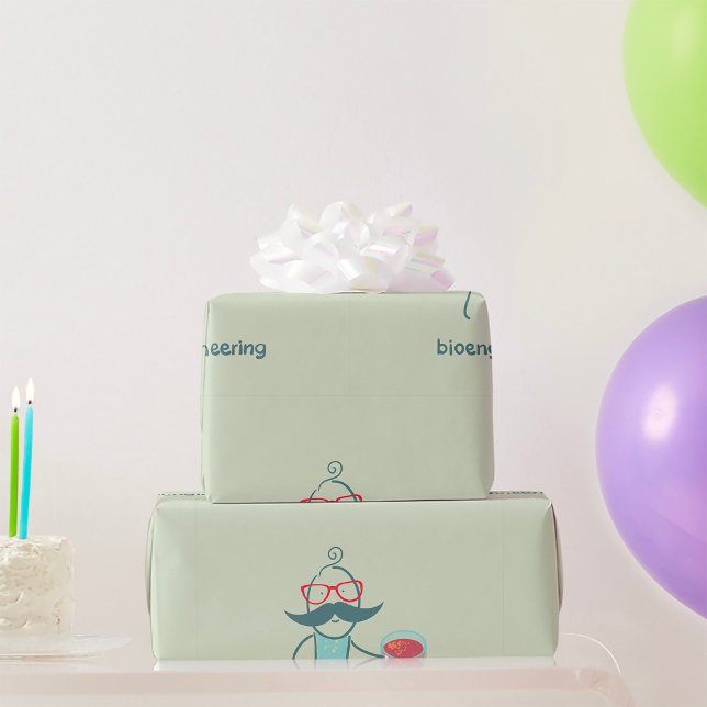 Bioengineering Scientist with Petri Dish Wrapping Paper (Creator Uploaded)