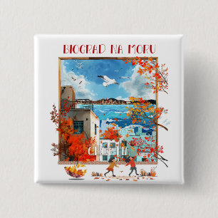 Biograd na moru 2 15 cm square badge