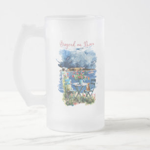Biograd na moru 3 frosted glass beer mug