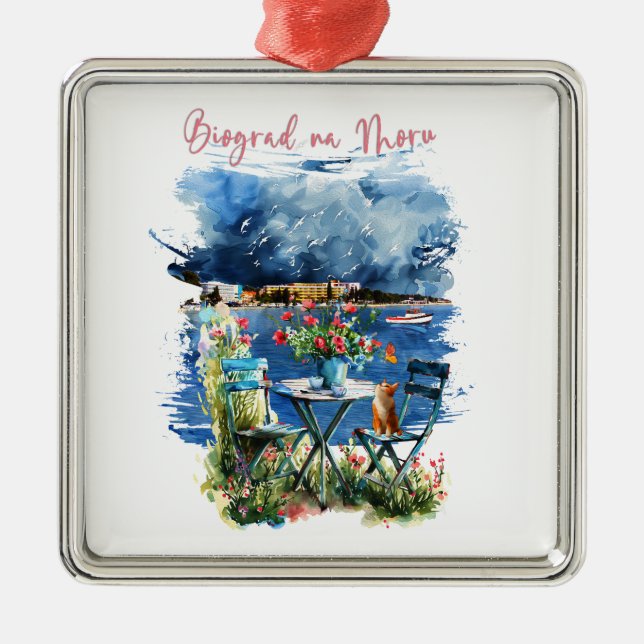 Biograd na moru 3 metal tree decoration (Front)