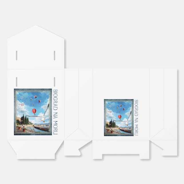 Biograd na moru 4 favour box (Unfolded)