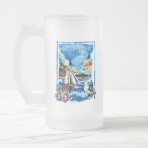 Biograd na Moru Frosted Glass Beer Mug