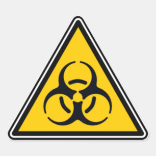 Biohazard 02 triangle sticker