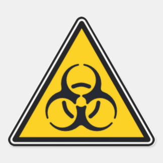 Biohazard 02 triangle sticker