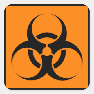 Biohazard 05 square sticker