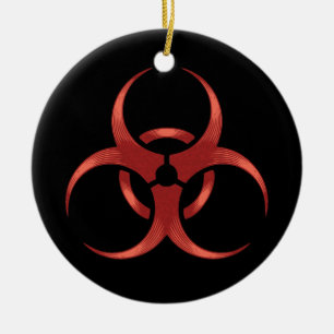 Biohazard 1 ceramic tree decoration