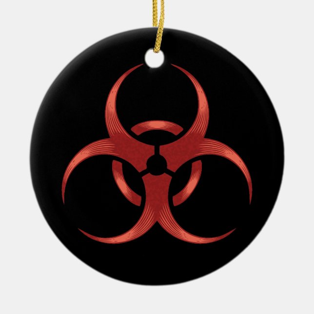 Biohazard 1 ceramic tree decoration (Front)