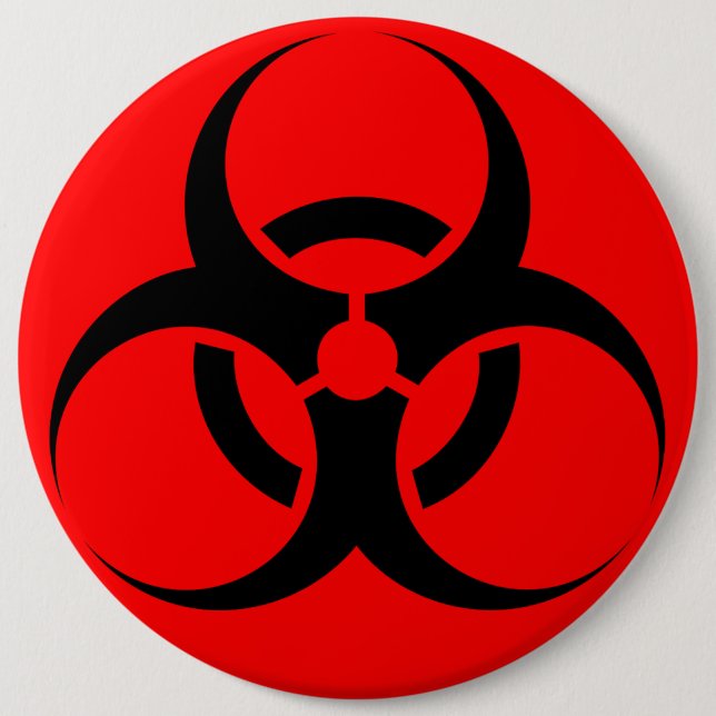 Biohazard 6 Cm Round Badge (Front)