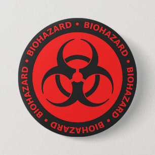 biohazard 7.5 cm round badge