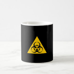 Biohazard alert sign coffee mug