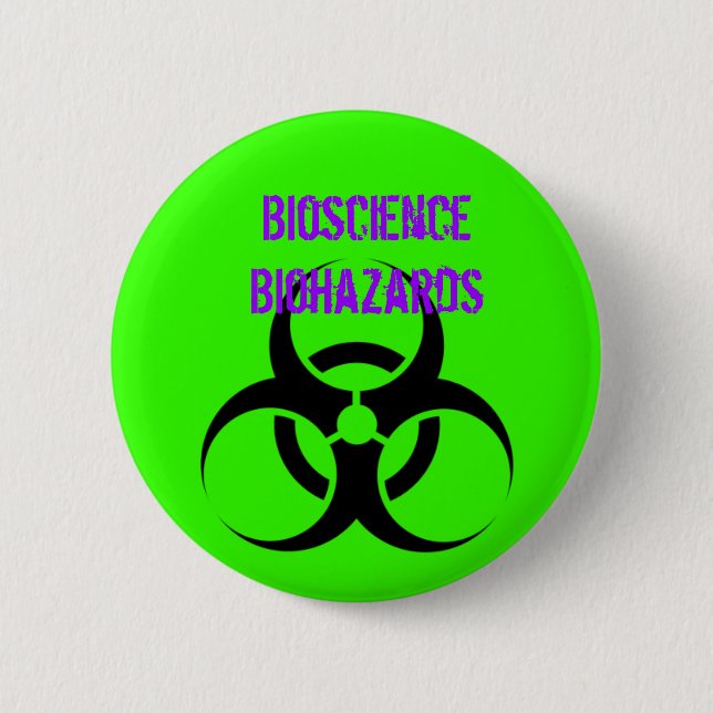 Biohazard, Bioscience Biohazards 6 Cm Round Badge (Front)
