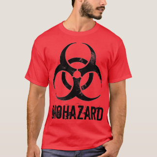 Biohazard Black Distressed Biology Science Teacher T-Shirt