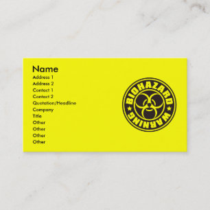 BIOHAZARD BUSINESS CARD