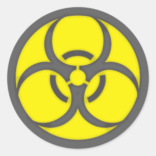 BIOHAZARD CLASSIC ROUND STICKER