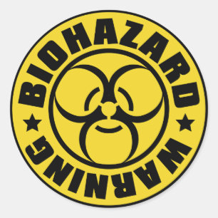 BIOHAZARD CLASSIC ROUND STICKER