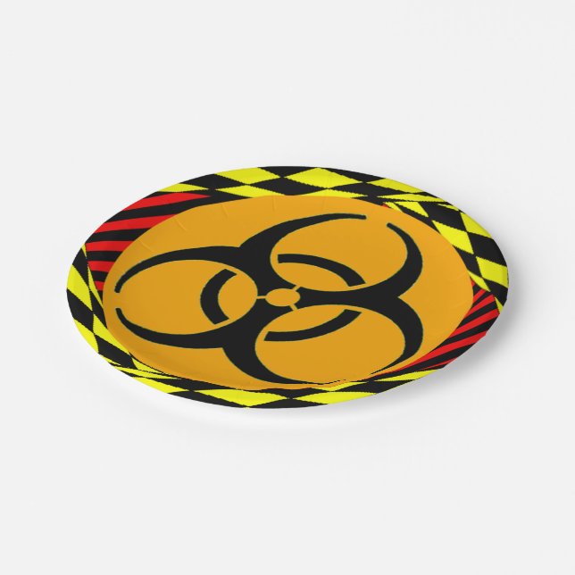 Biohazard Design by Kenneth Yoncich Paper Plate (Angled)