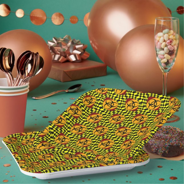 Biohazard Design by Kenneth Yoncich Paper Plate (Multi)