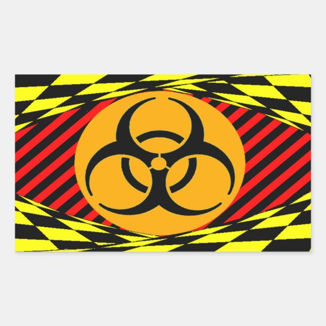 Biohazard Design by Kenneth Yoncich Rectangular Sticker (Front)