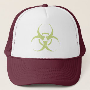 Biohazard -dist -green trucker hat