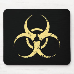Biohazard -dist -yellow mouse mat