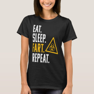 Biohazard Eat Sleep Fart Repeat Toxic T-Shirt