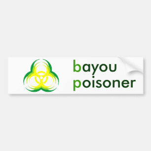 biohazard flower bayou poisoner bumper sticker