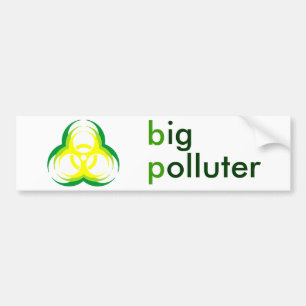 biohazard flower big polluter bumper sticker