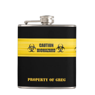 Biohazard Funny Custom Flask