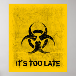 Biohazard Grunge Customisable Poster