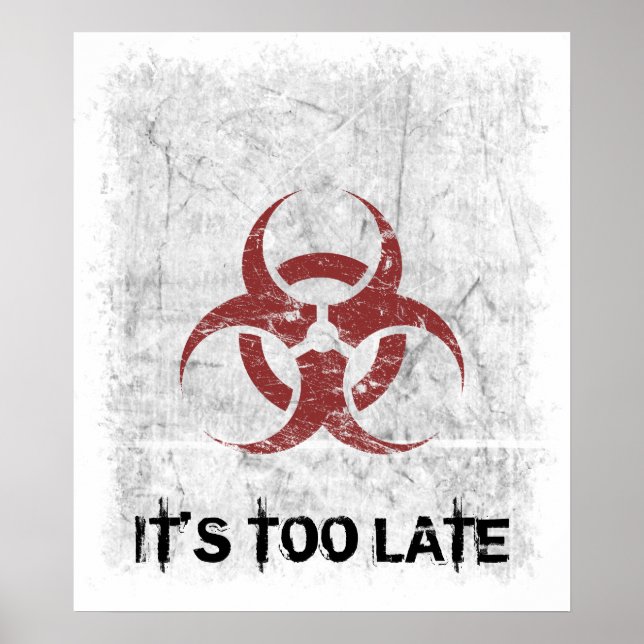 Biohazard Grunge Customisable Poster (Front)