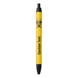 Biohazard Icon Black Ink Pen