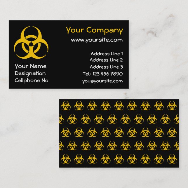 Biohazard Icon Business Card (Front/Back)