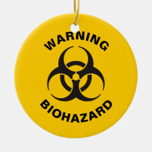 Biohazard Icon Ceramic Tree Decoration