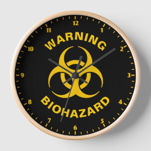 Biohazard Icon Clock