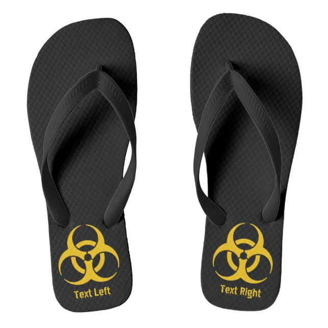 Biohazard Icon Flip Flops (Footbed)
