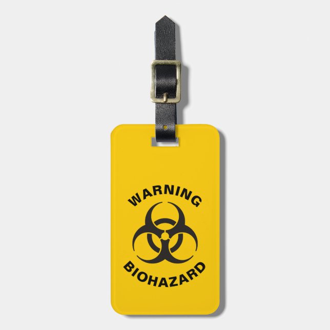 Biohazard Icon Luggage Tag (Front Vertical)