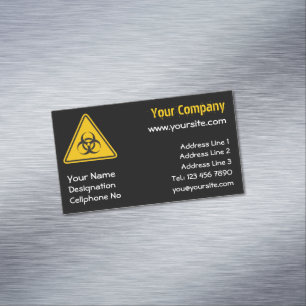 Biohazard Icon Magnetic Business Card