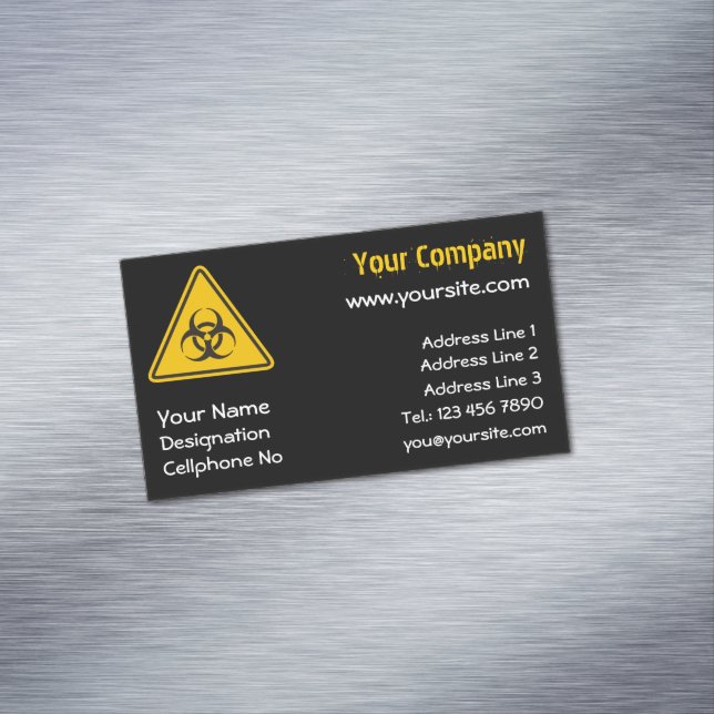 Biohazard Icon Magnetic Business Card (In Situ)