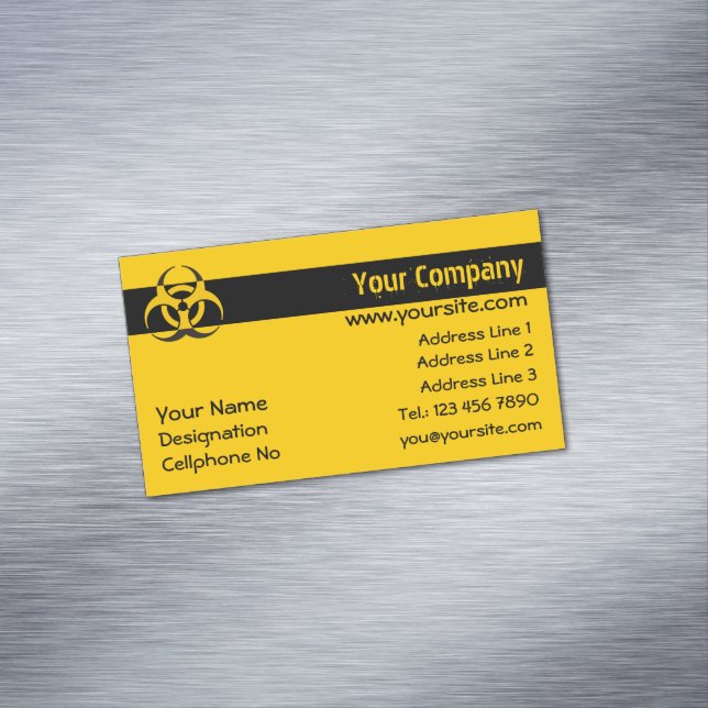Biohazard Icon Magnetic Business Card (In Situ)