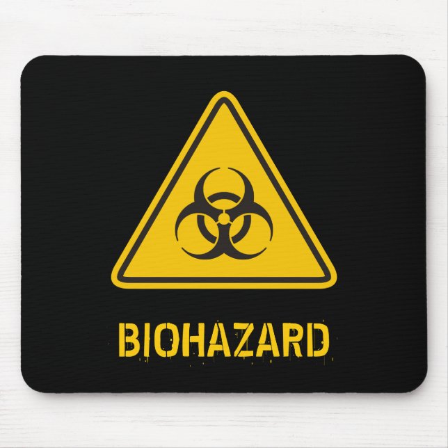 Biohazard Icon Mouse Mat (Front)
