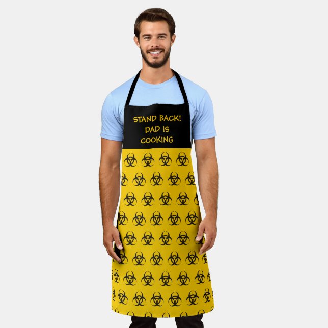 Biohazard Icon Pattern Apron (Worn)