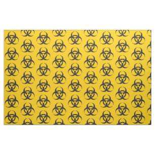 Biohazard Icon Pattern Fabric