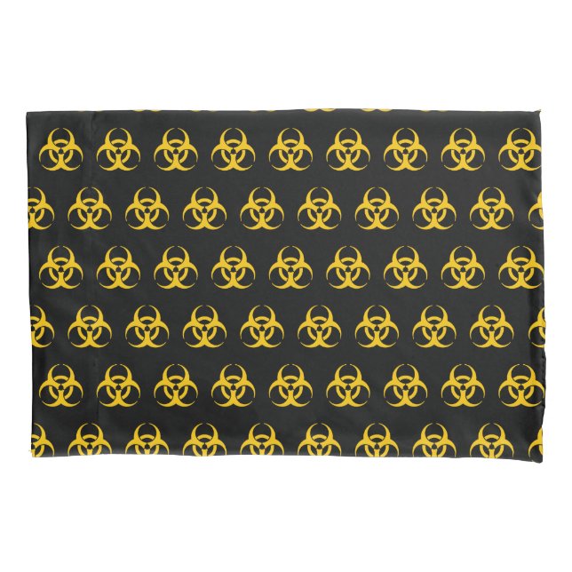 Biohazard Icon Pattern Pillowcase (Front)