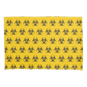 Biohazard Icon Pattern Pillowcase