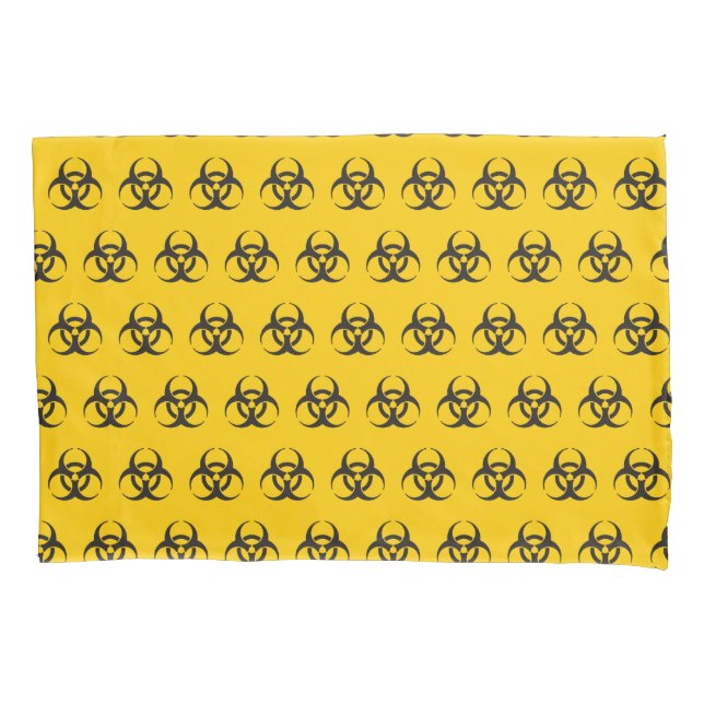 Biohazard Icon Pattern Pillowcase (Front)