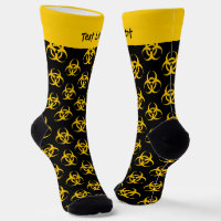 Biohazard Icon Pattern Socks