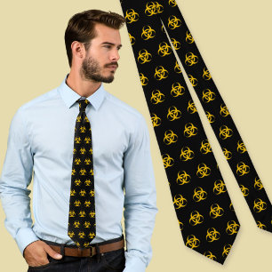 Biohazard Icon Pattern Tie