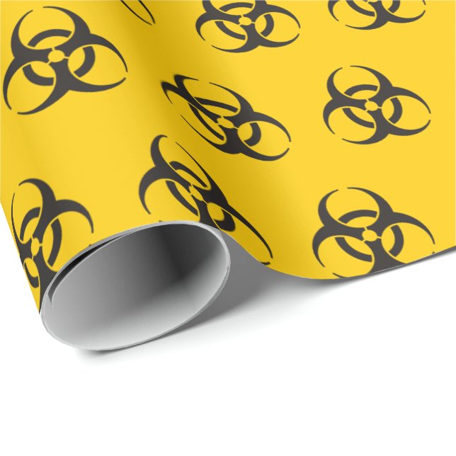 Biohazard Icon Pattern Wrapping Paper (Roll Corner)