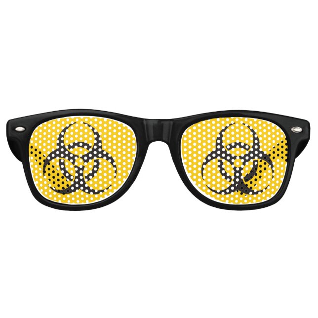 Biohazard Icon Retro Sunglasses (Front)