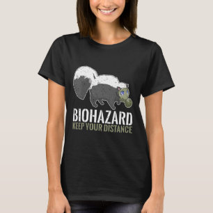 Biohazard Keep Distance Funny Skink Animal Lover T-Shirt